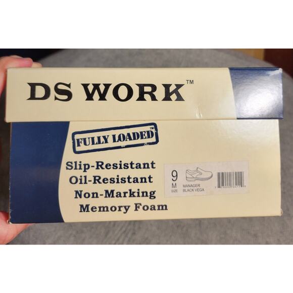 Deer Stags Manager Black Vega Slip & Oil Resistant NonMarking Shoes Men's Size 9 - Picture 6 of 8